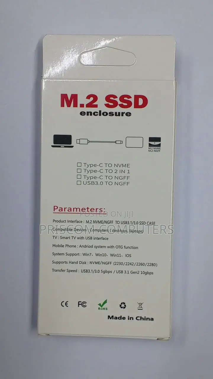 M.2 Portable SSD Enclosure -Type C