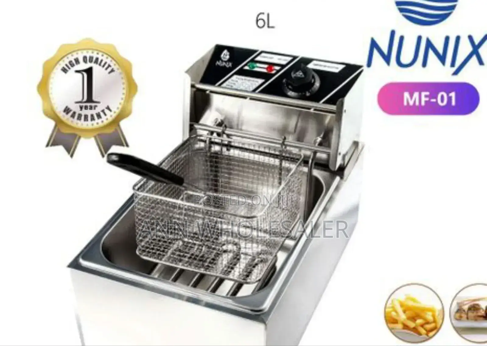 Nunix Single Deep Fryer Machine - 6l-2500w