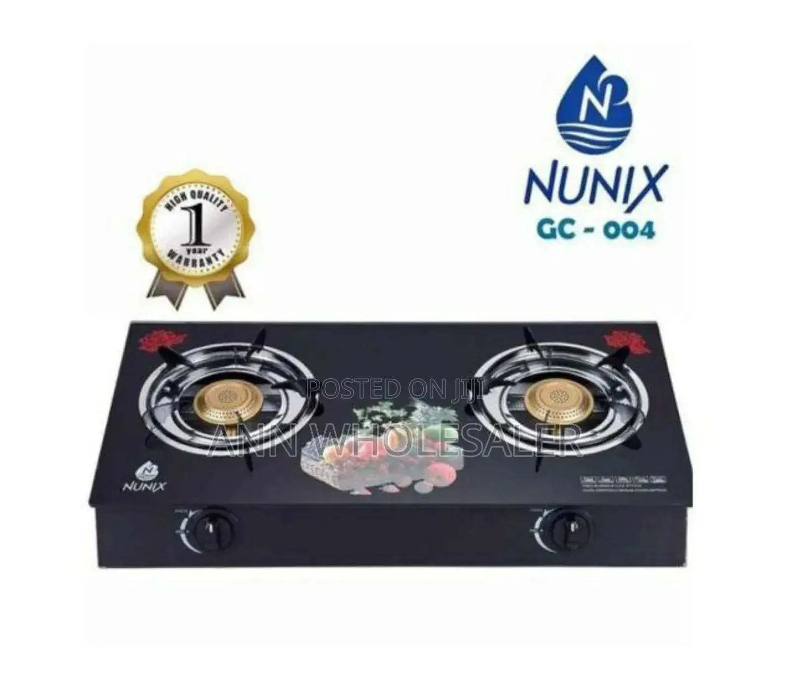 Glass 2 Burner - Infrared Red Gas Cooker - GC -004