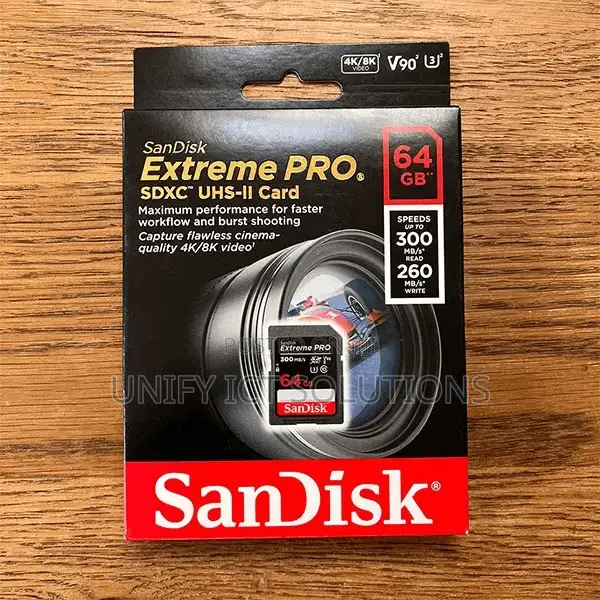 Sandisk 64gb Extreme Pro (200mb/S) Uhs-I SDXC Memory Card