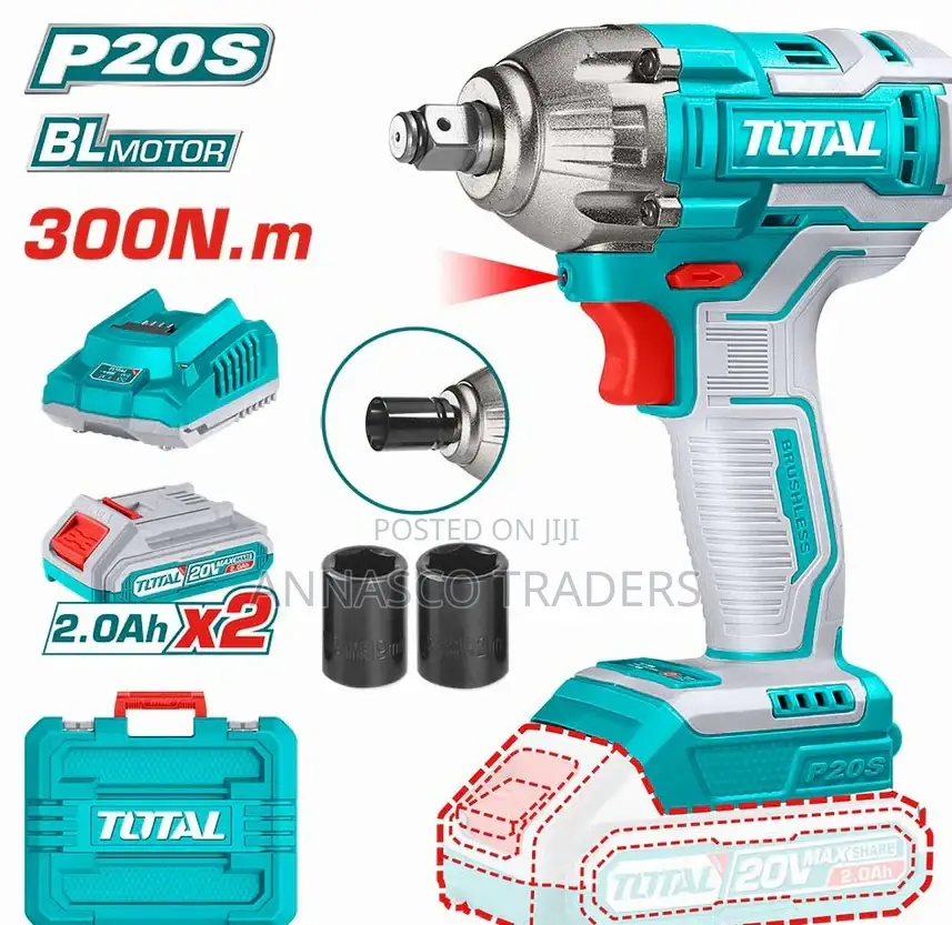 Powerful Total TIWLI2038 Lithium-ion Impact Wrench 20V