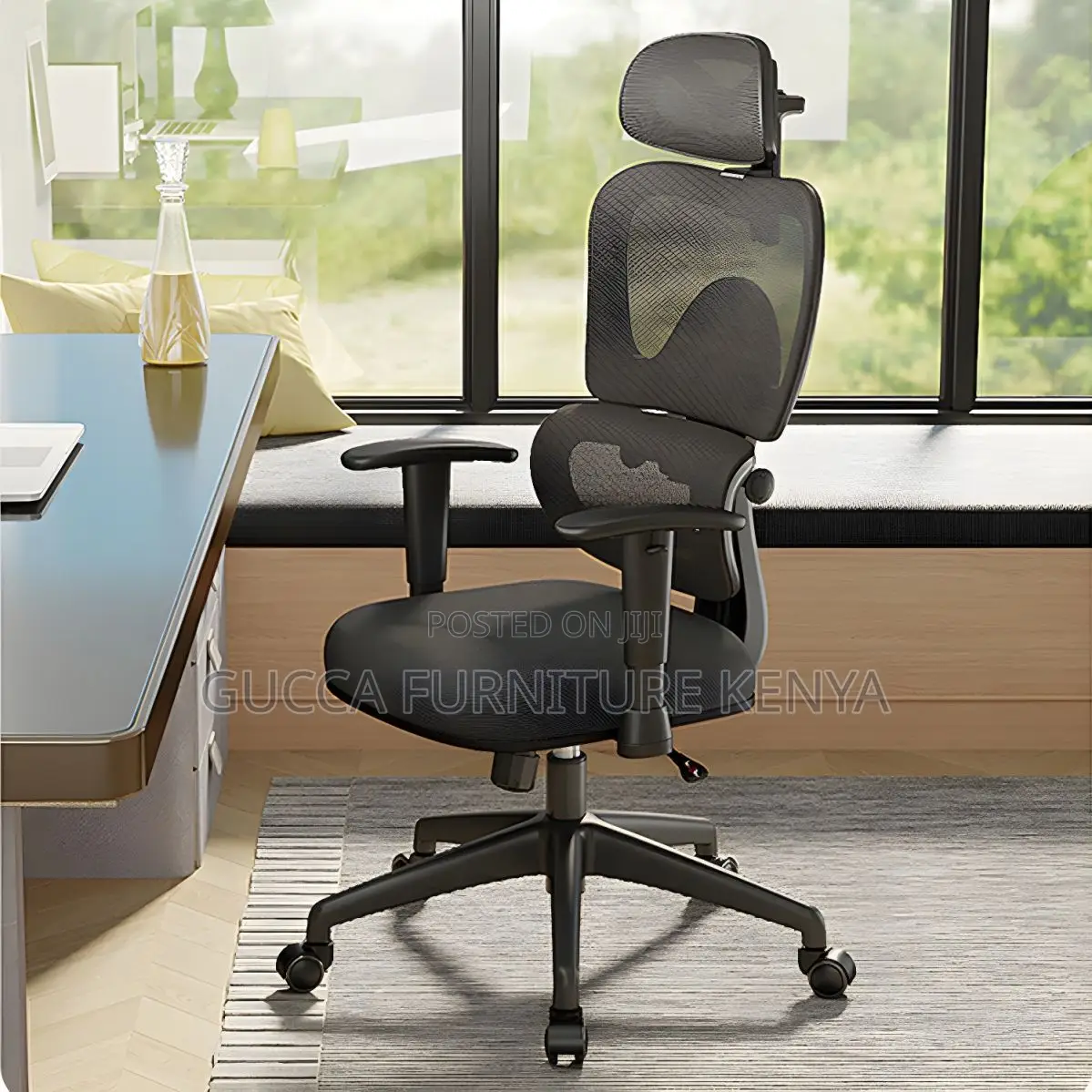 Office Chairs: Orthopedic Functional Black Mesh Task Chair