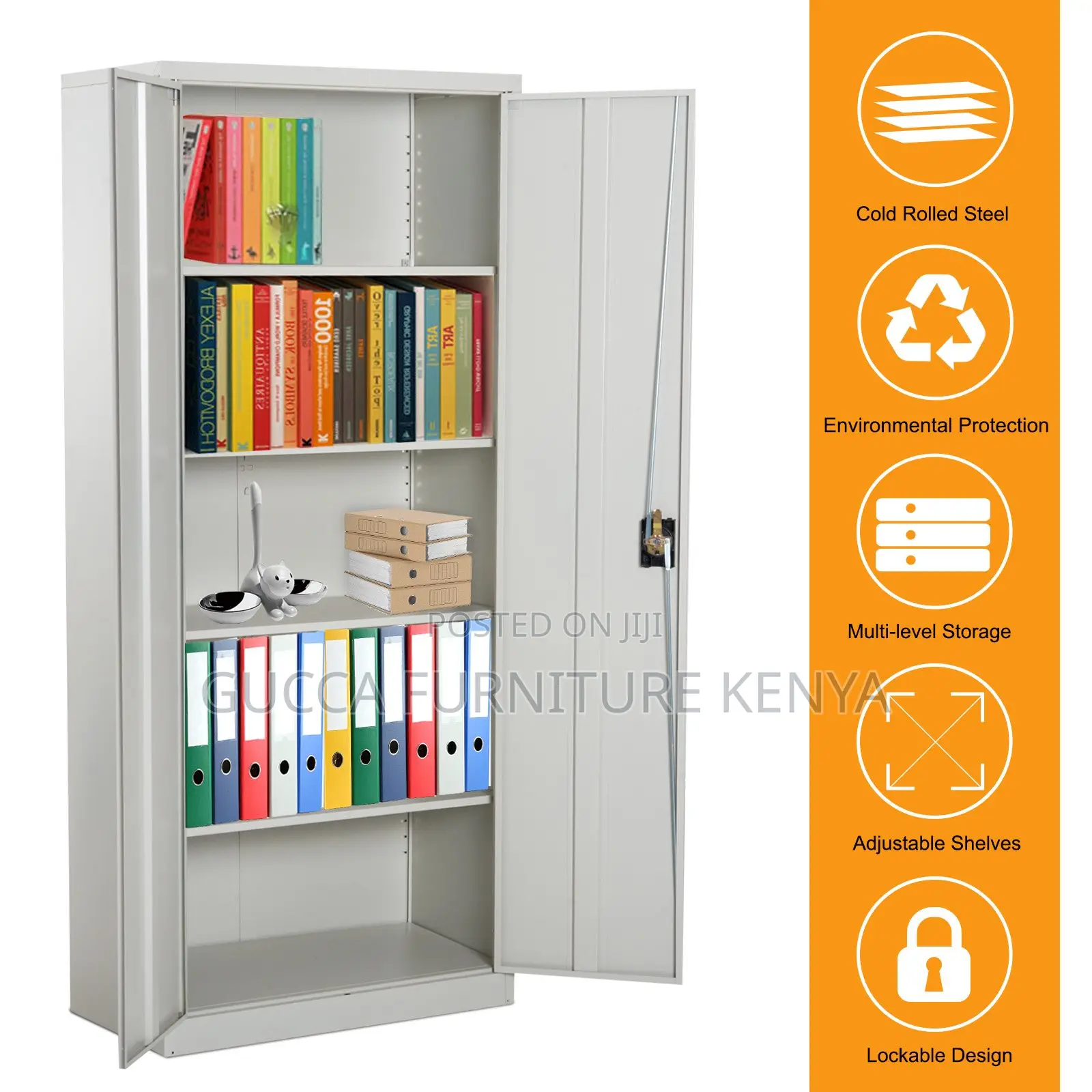 Cabinets:2-Door Steel Durable Modern Office Cabinet