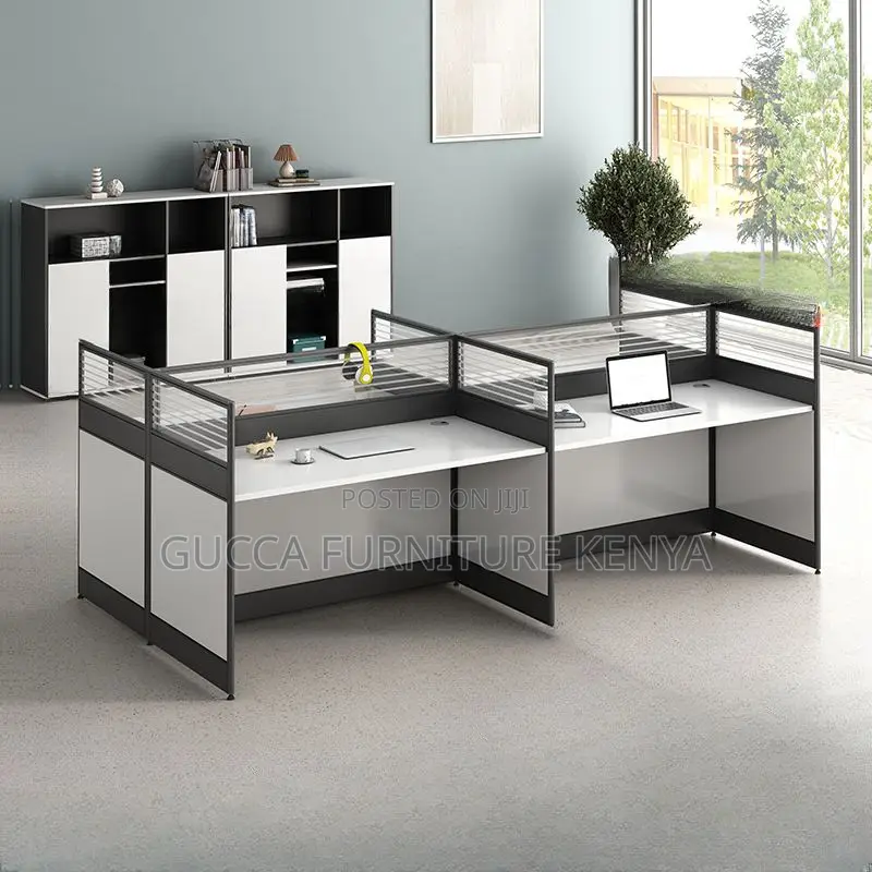 Workstations:4-Way Modern Pedestal Writing Officeworkstation