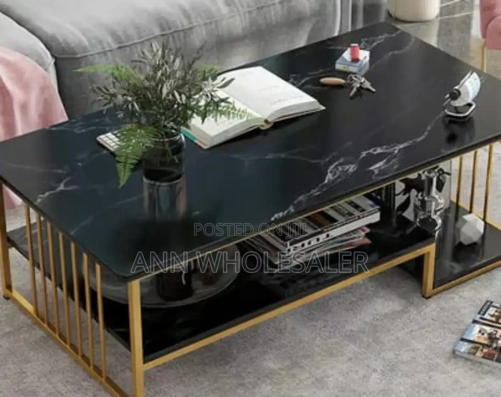 Black Executive Marble Effect Table EM-E/9