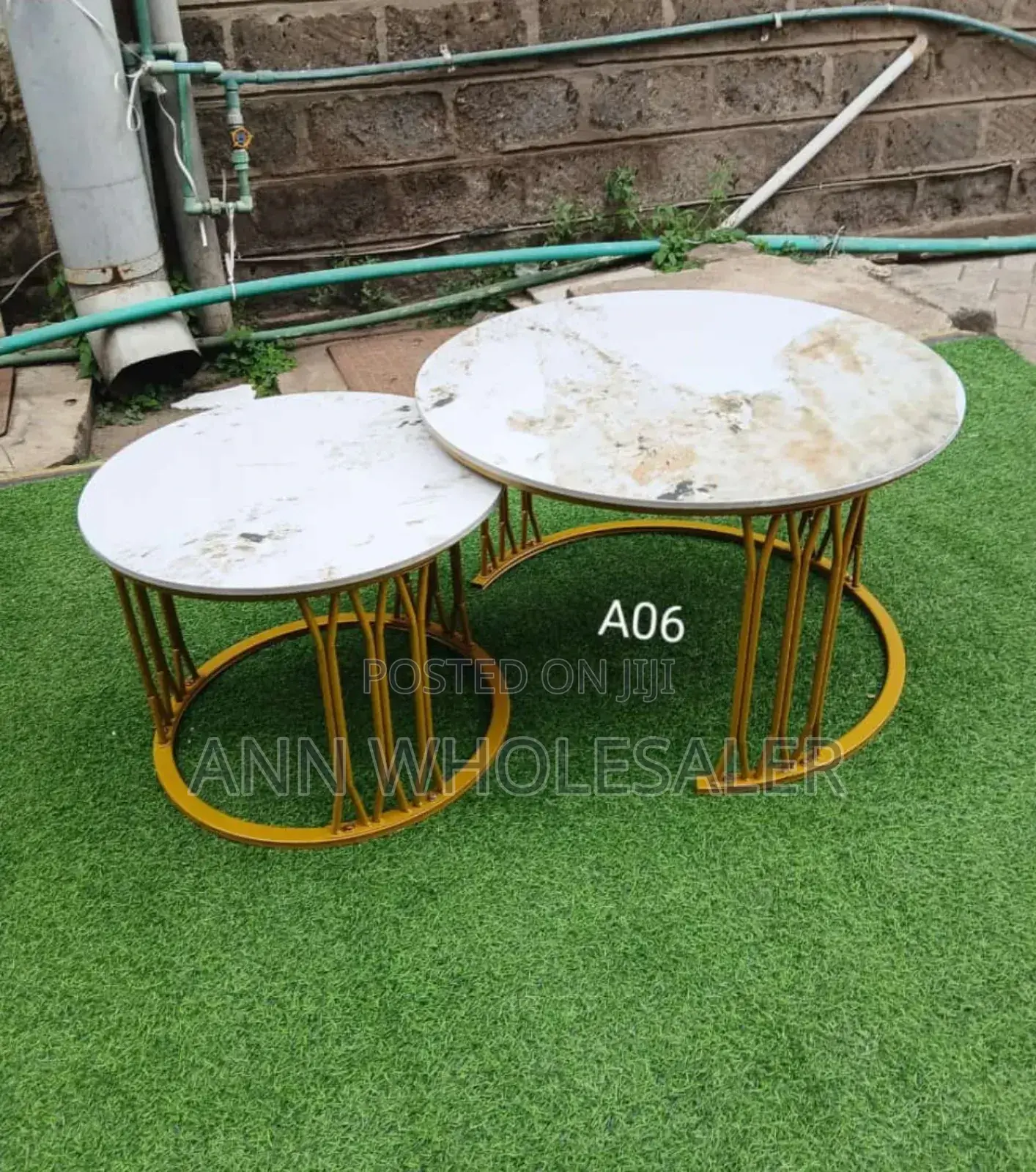 Ceramic Marble Top Nesting Coffee Tables a-N6