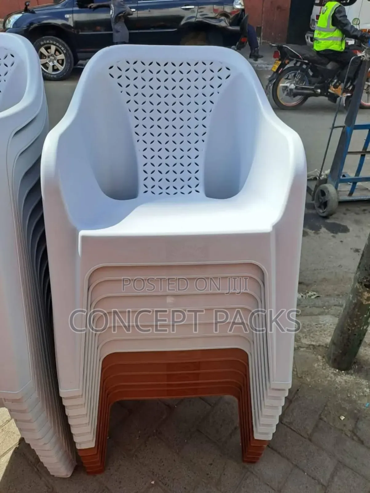 Strong Heavy-Duty Skyplast Plastic Chairs.