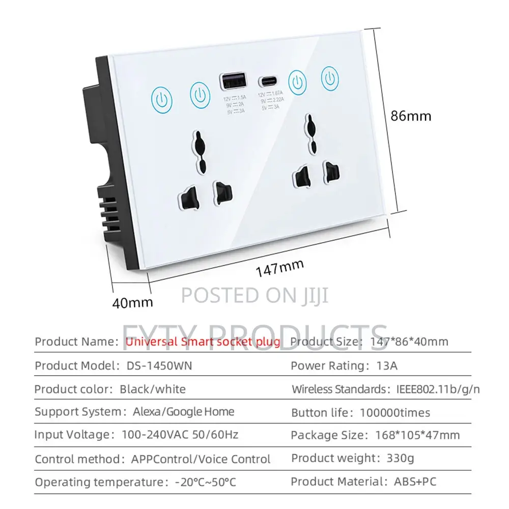 WIFI Smart Twin Scoket With Type C Port