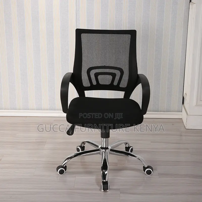 Office Chairs:Black Mesh Ergonomic Swivel Computer Chair