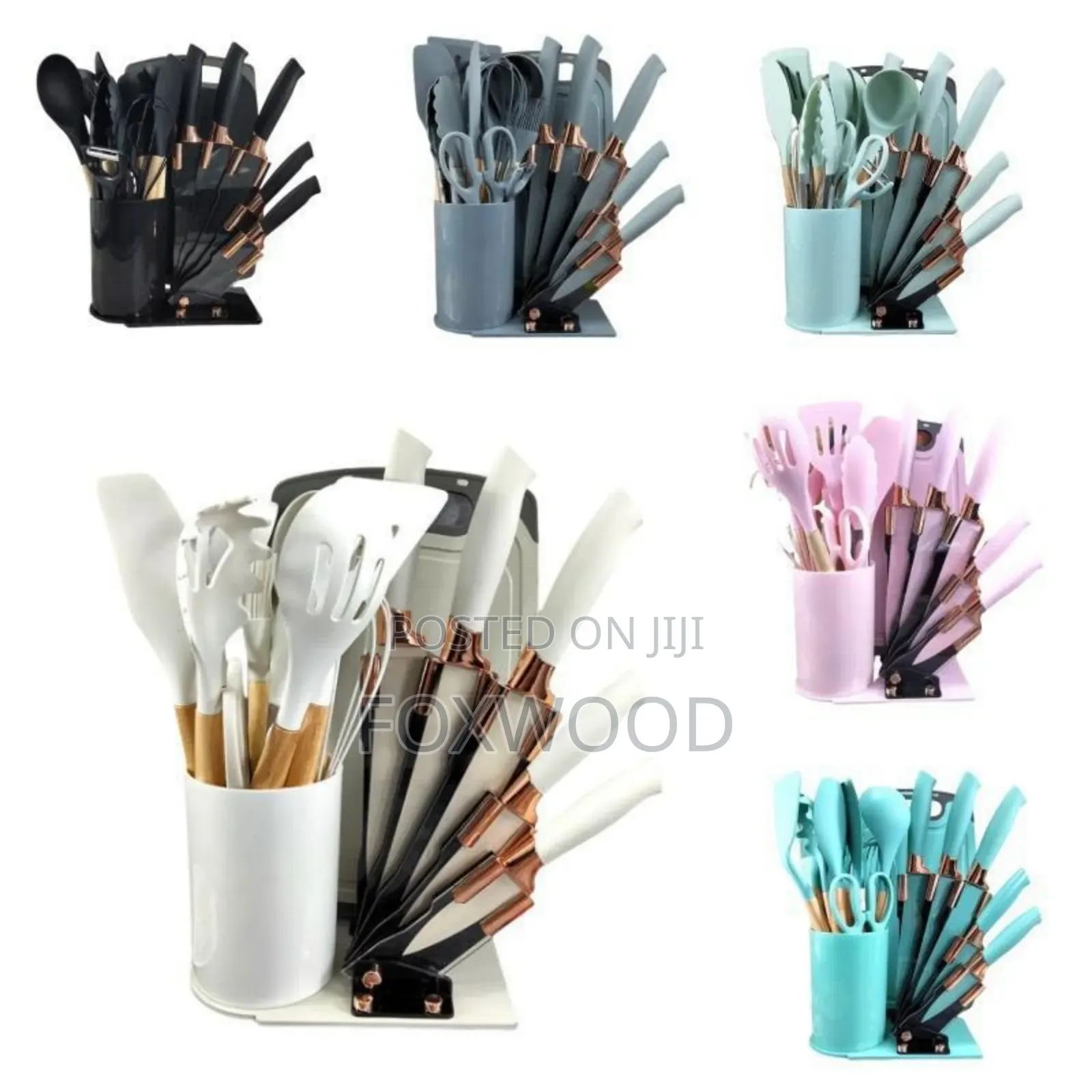 19pcs MARBLE Heat Resistant Silicone Spoon Set