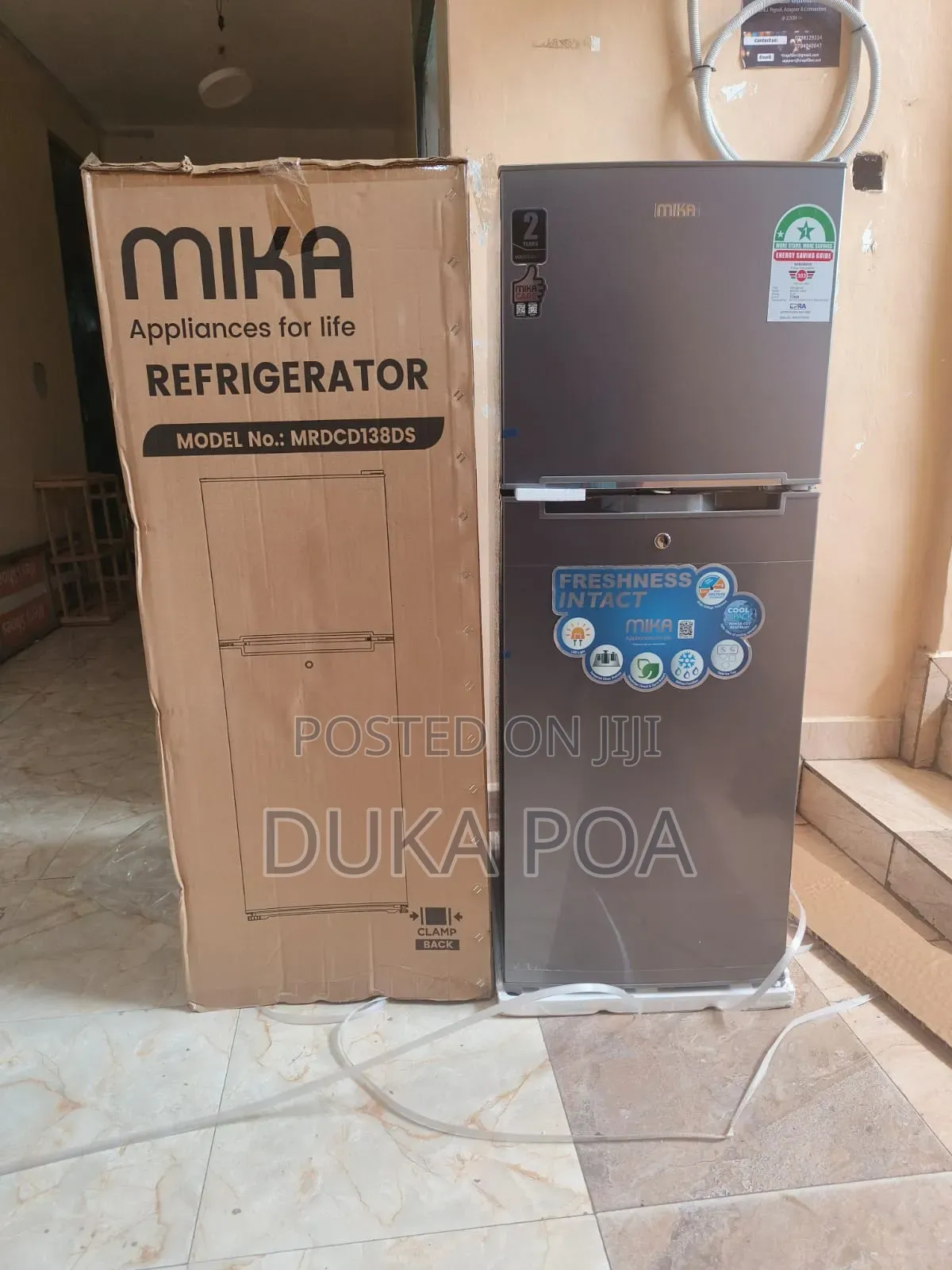 Mika Fridge 138litres Double Door