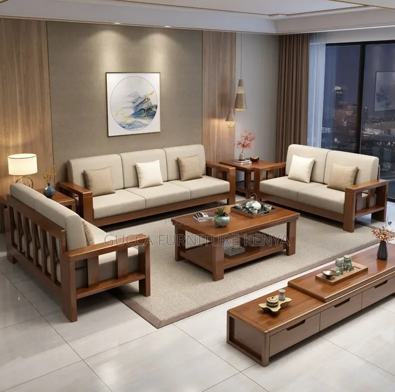 Coffee Tables: 120cm Solid Wooden Long Coffee Table