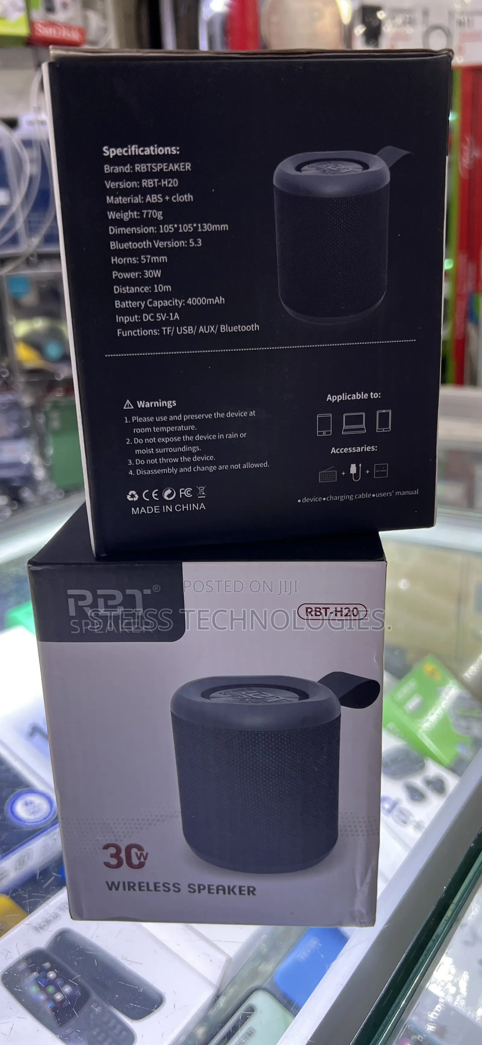 RBT H20 Portable Bluetooth Speaker