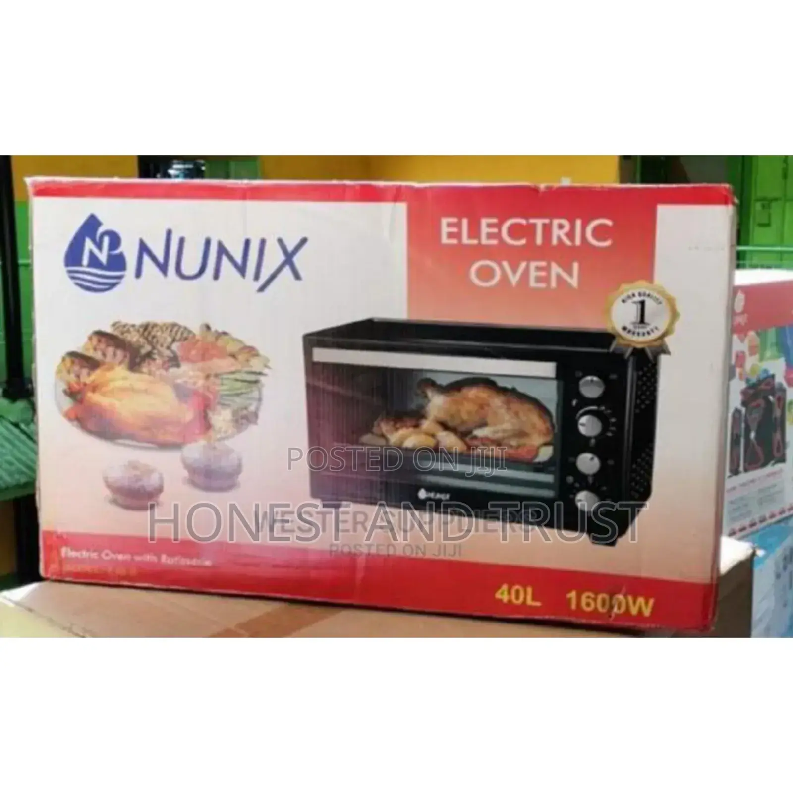 With Grill 40litres Oven. Nunix