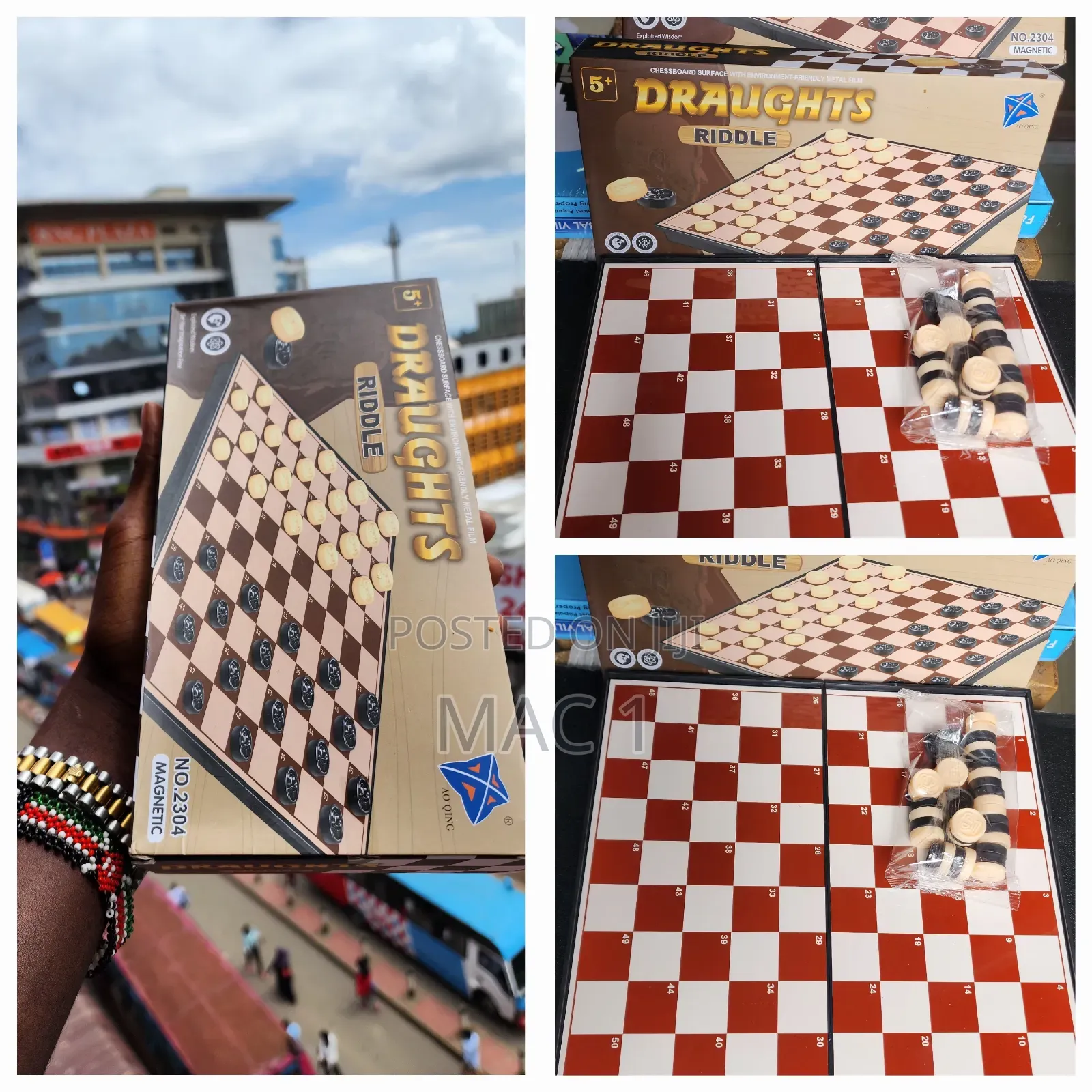 Draught Board Checkers Game