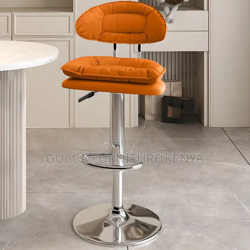 Home Chairs: Upholstered Simple Multi-Levelled Barstool