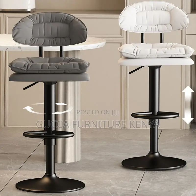 Home Chairs: Upholstered Simple Multi-Levelled Barstool