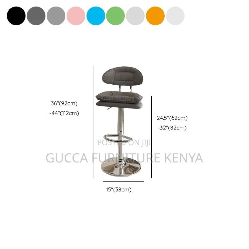 Home Chairs: Upholstered Simple Multi-Levelled Barstool