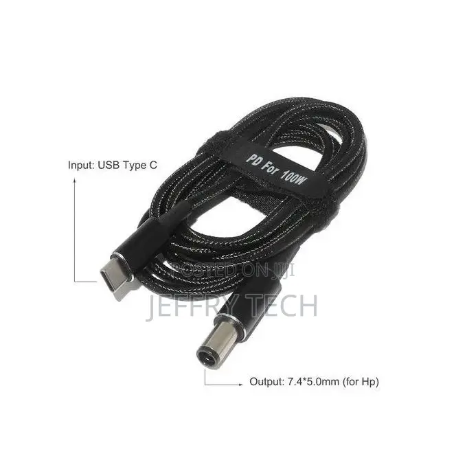 Hp PD 100W Usb-C 18.5-20v to 7.4×0.6 for Laptop Big Pin