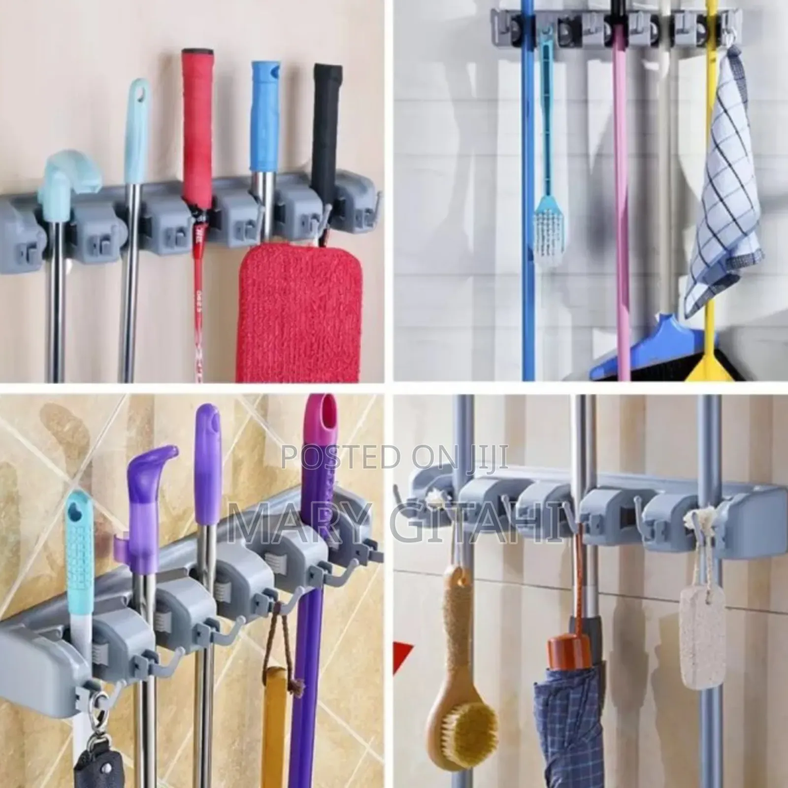 Broom Mop Holder Tidy Organizer, Wall Mounted Organizer"
