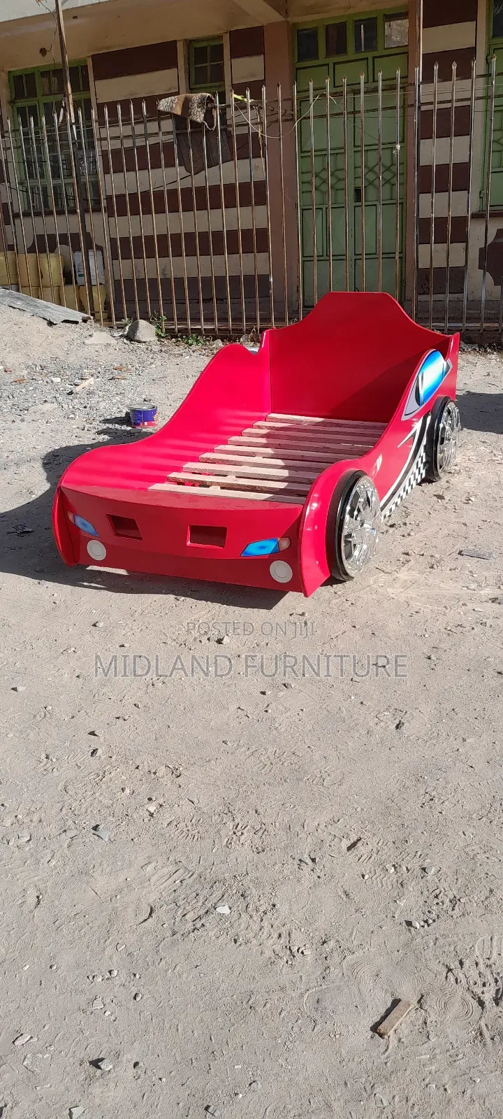 Red Themed Car Bed for Kids