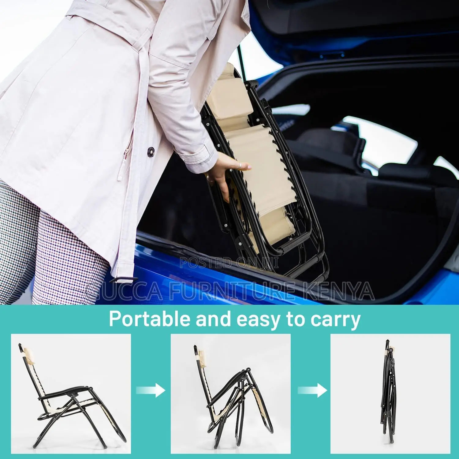 Home Chairs: Portable and Foldable Recliner Outdoor Chair