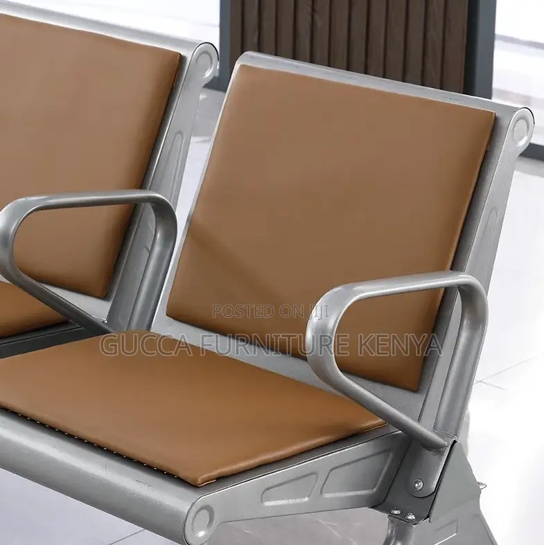 Benches: Heavy Duty Steel Public 3-Seat Waiting Bench