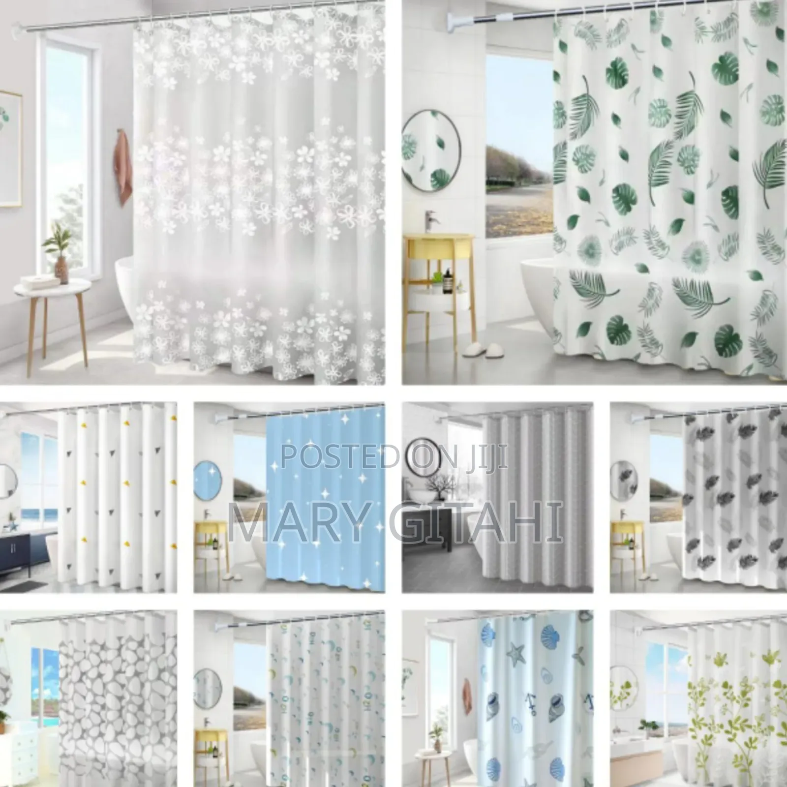 Shower Curtain 
Material;EVA (Pvc Water Proof)