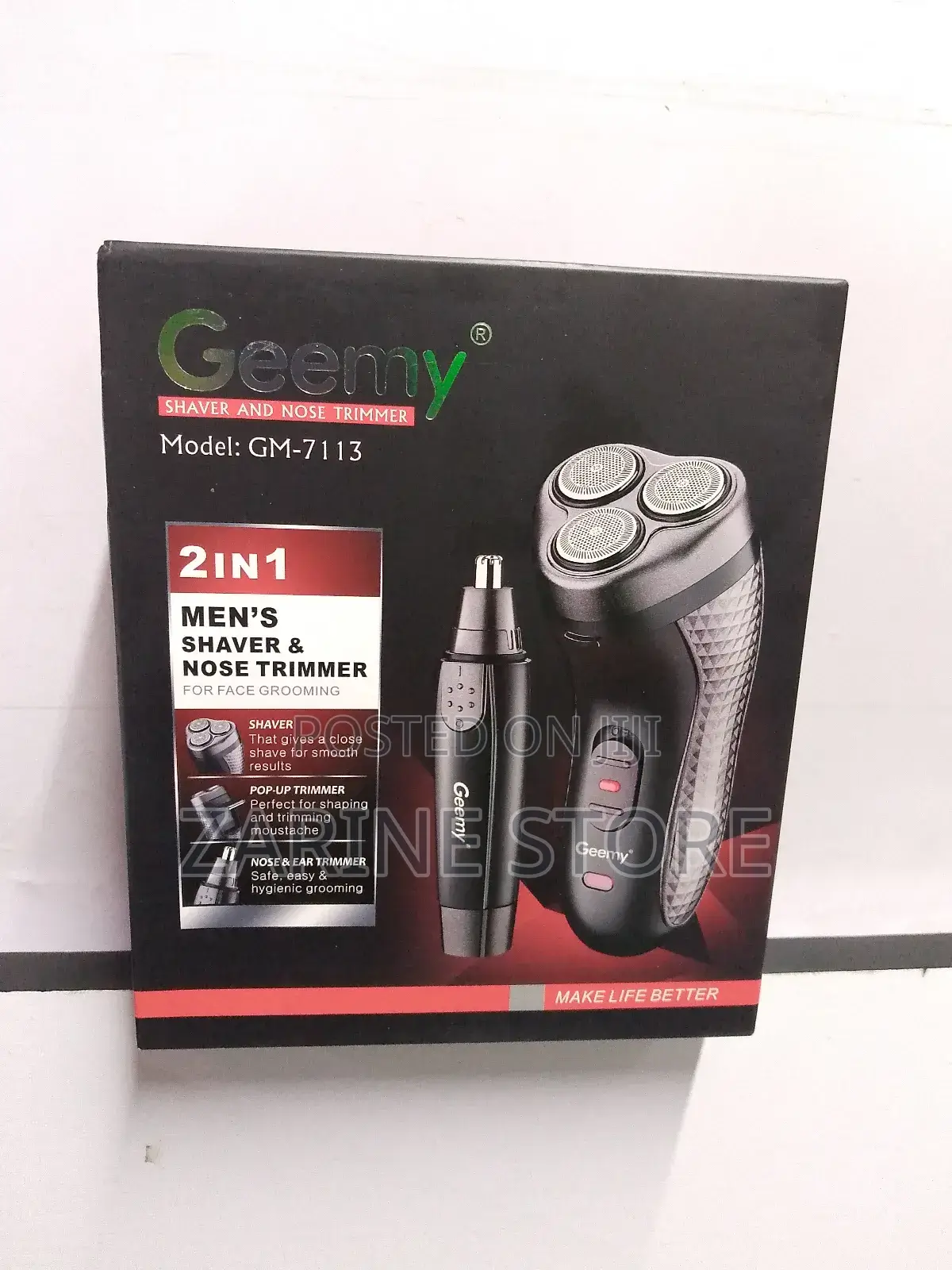 Gemmy Hair Shaver and Nose Trimmer 2 in 1