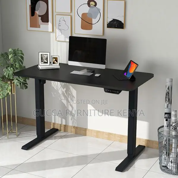 Office Tables:140cm Electric Adjustable Alloy Standing Desk