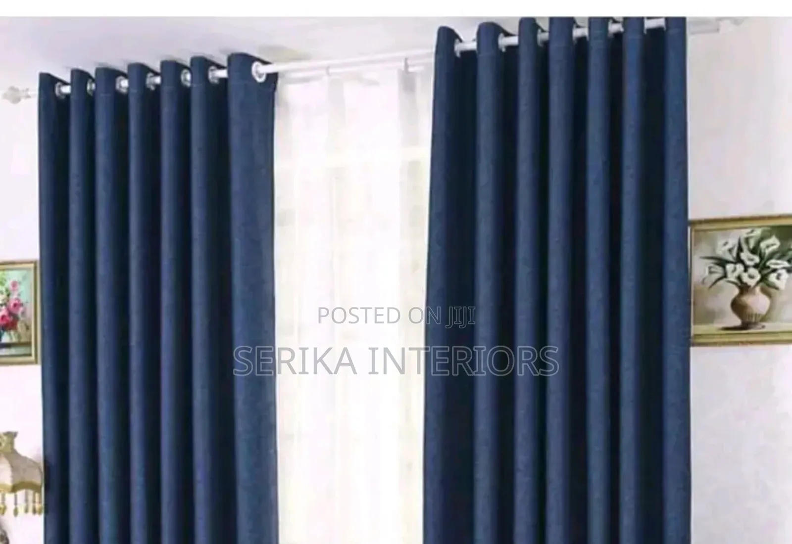 Curtains Dark Blue Heavy