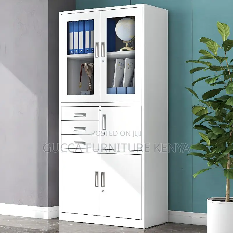 Cabinets: White Steel Supplies Storage Cabinet With Safe