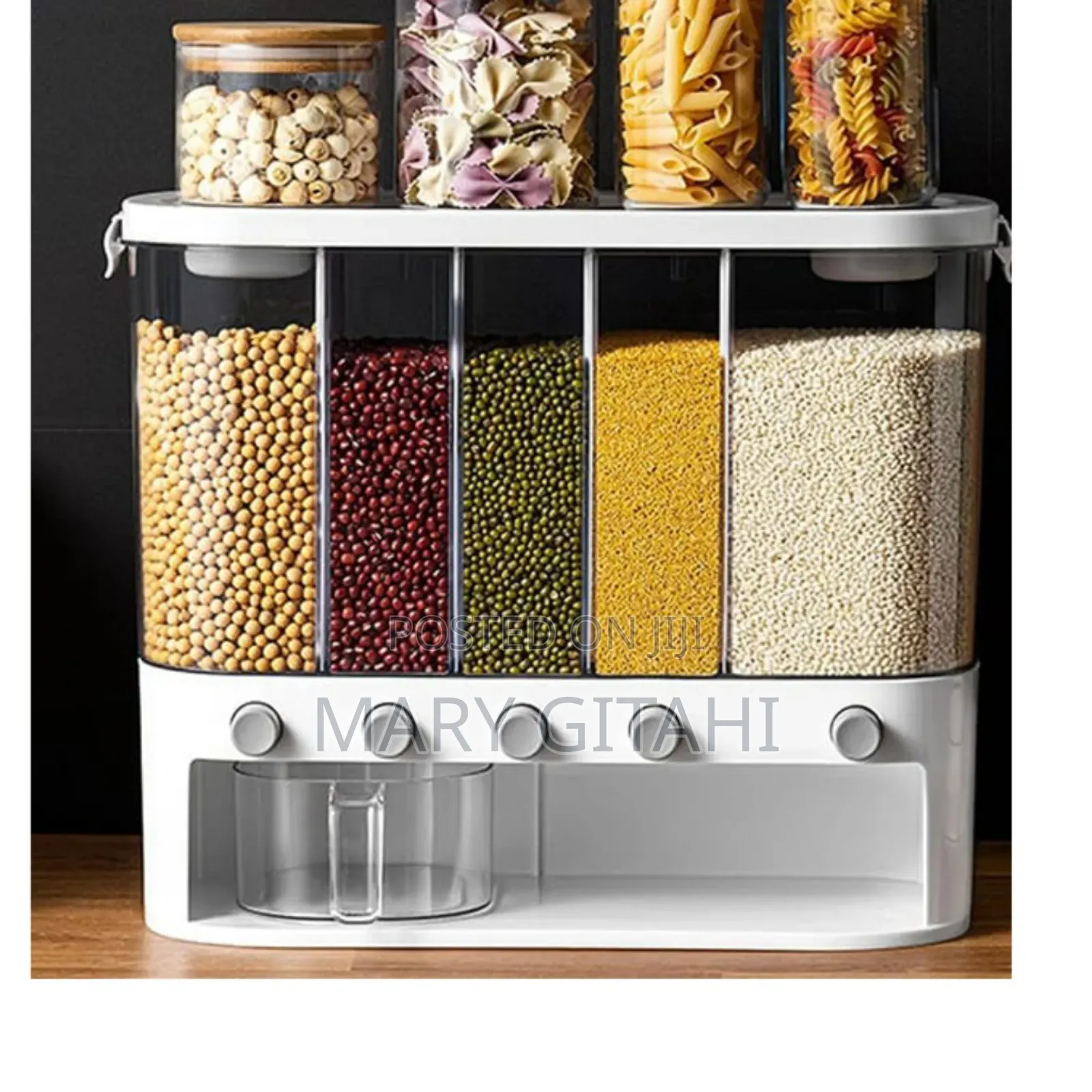 Acrylic Partitioned Rice/Cereal Dispenser ☆
