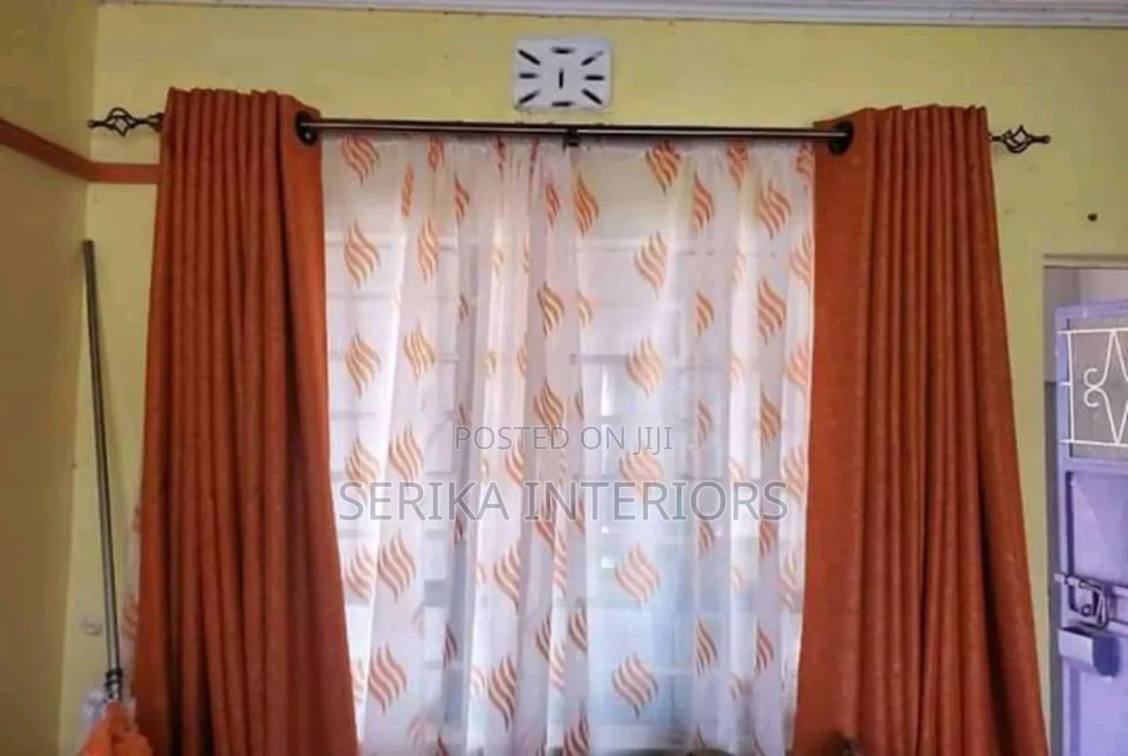 Orange Curtains and Sheers