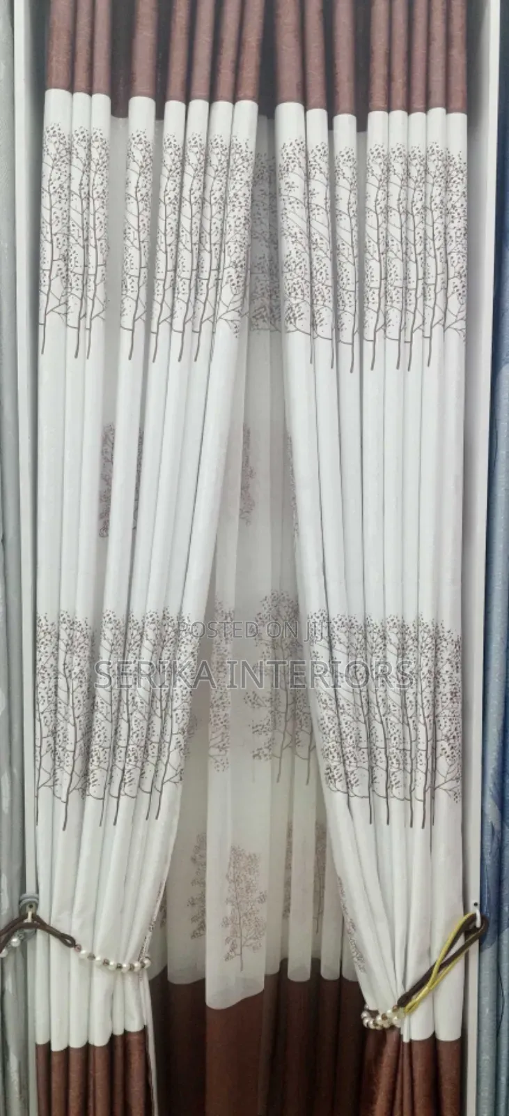 White Flowers Curtains