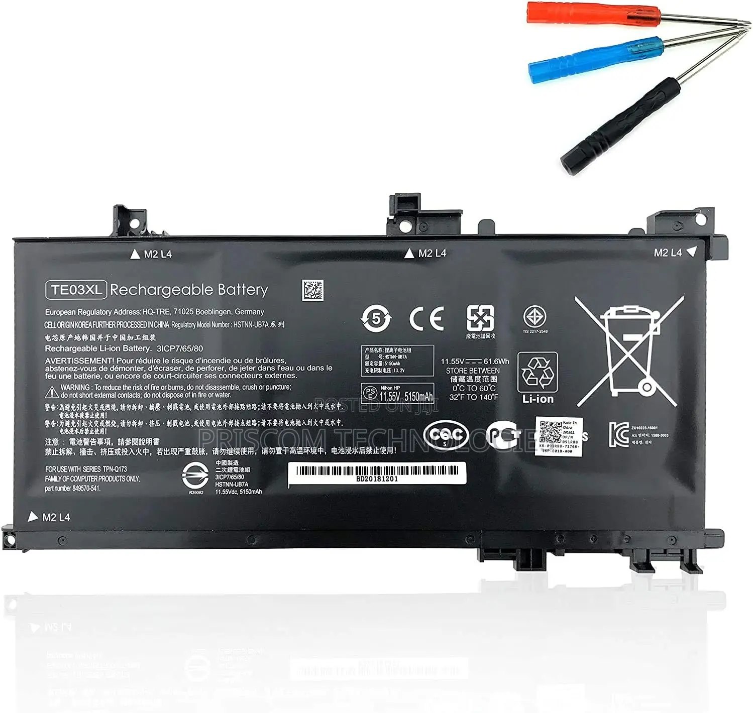 TE03XL Battery for HP Pavilion 15 Omen 15-Ax033dx 15-Ax002ng