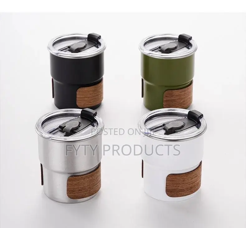 Steel Portable With Lid Anti Scalding With Cup Cover