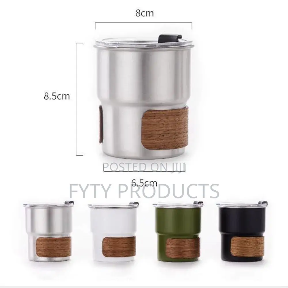 Steel Portable With Lid Anti Scalding With Cup Cover