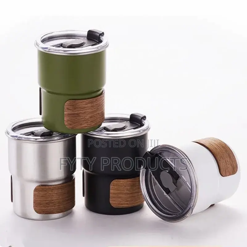 Steel Portable With Lid Anti Scalding With Cup Cover