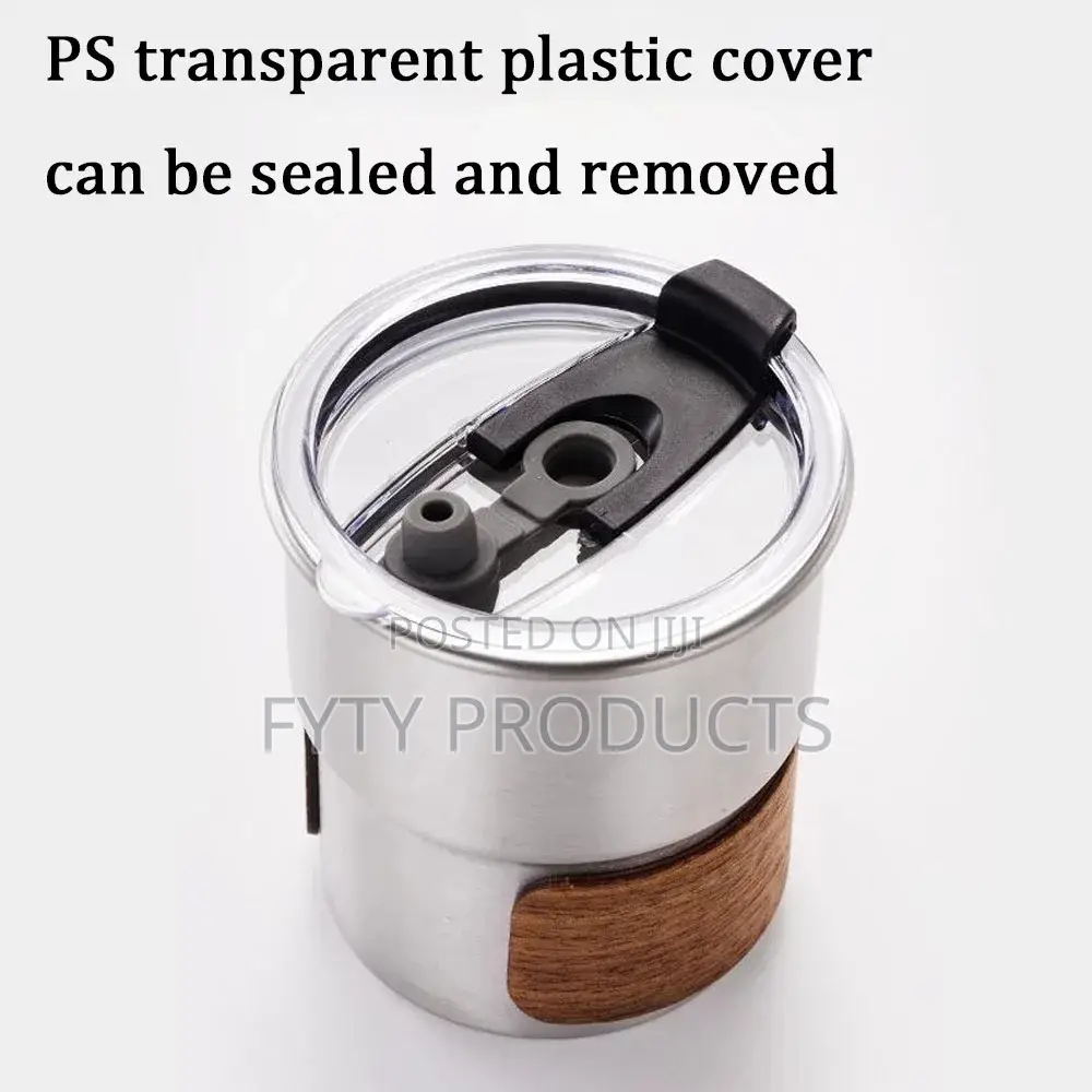 Steel Portable With Lid Anti Scalding With Cup Cover