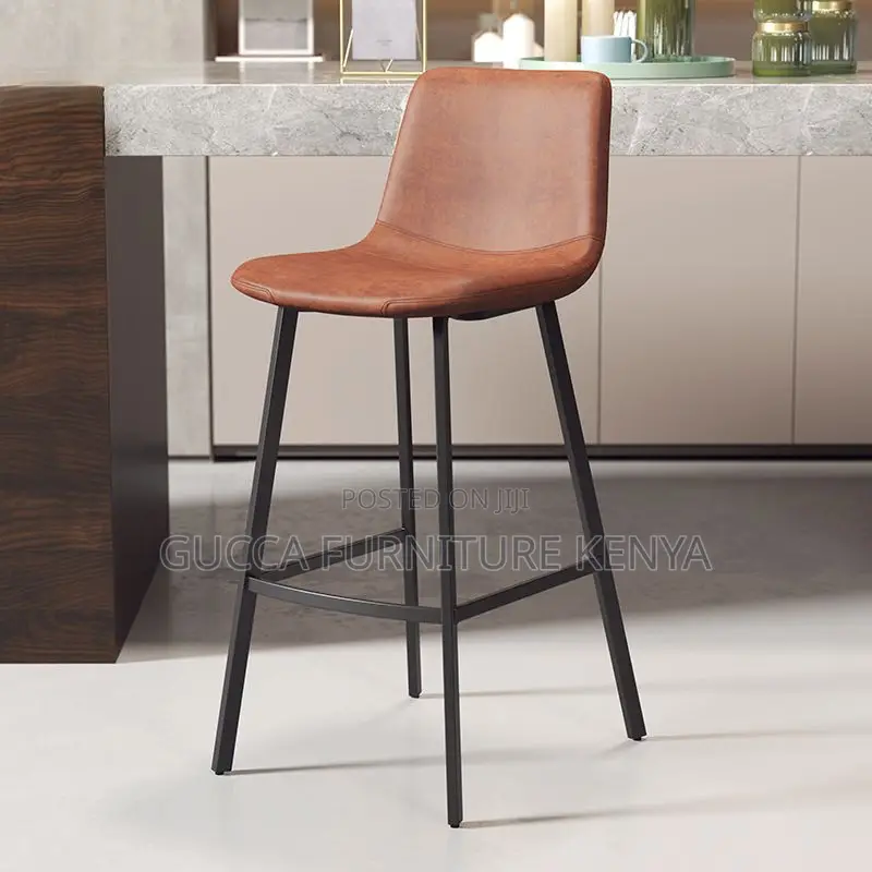Home Chairs: Stylish Bar Stools in Modish Rawhide Seat