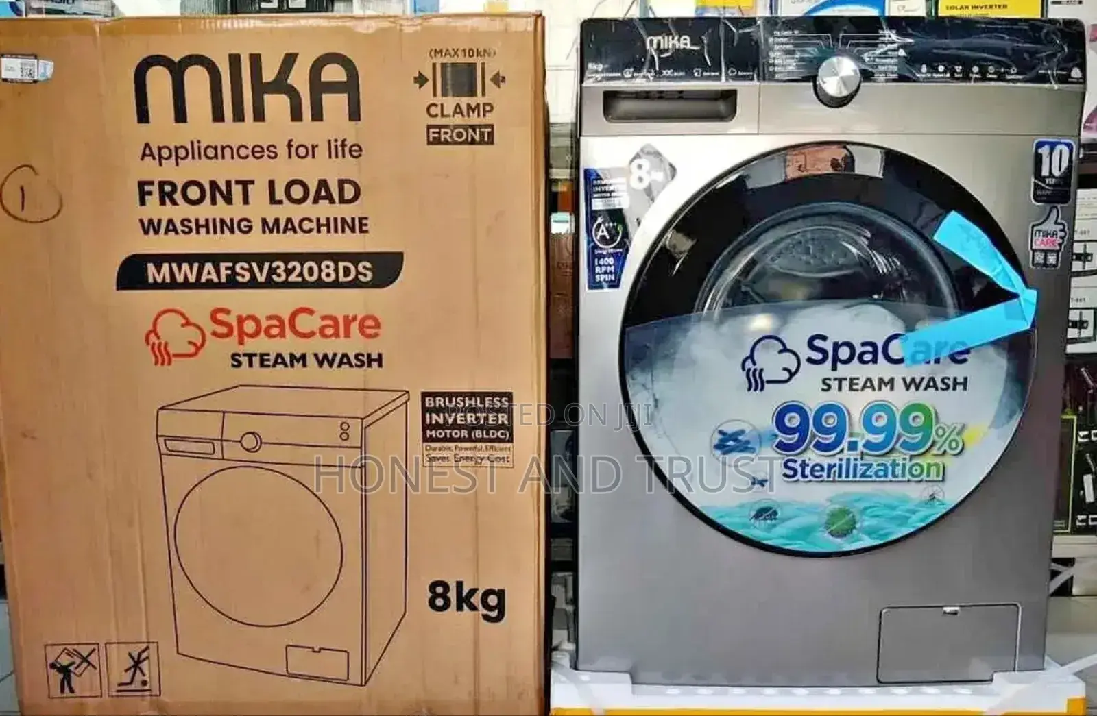 MIKA Washing Machine, 8kg, Fully Automatic, Front Load