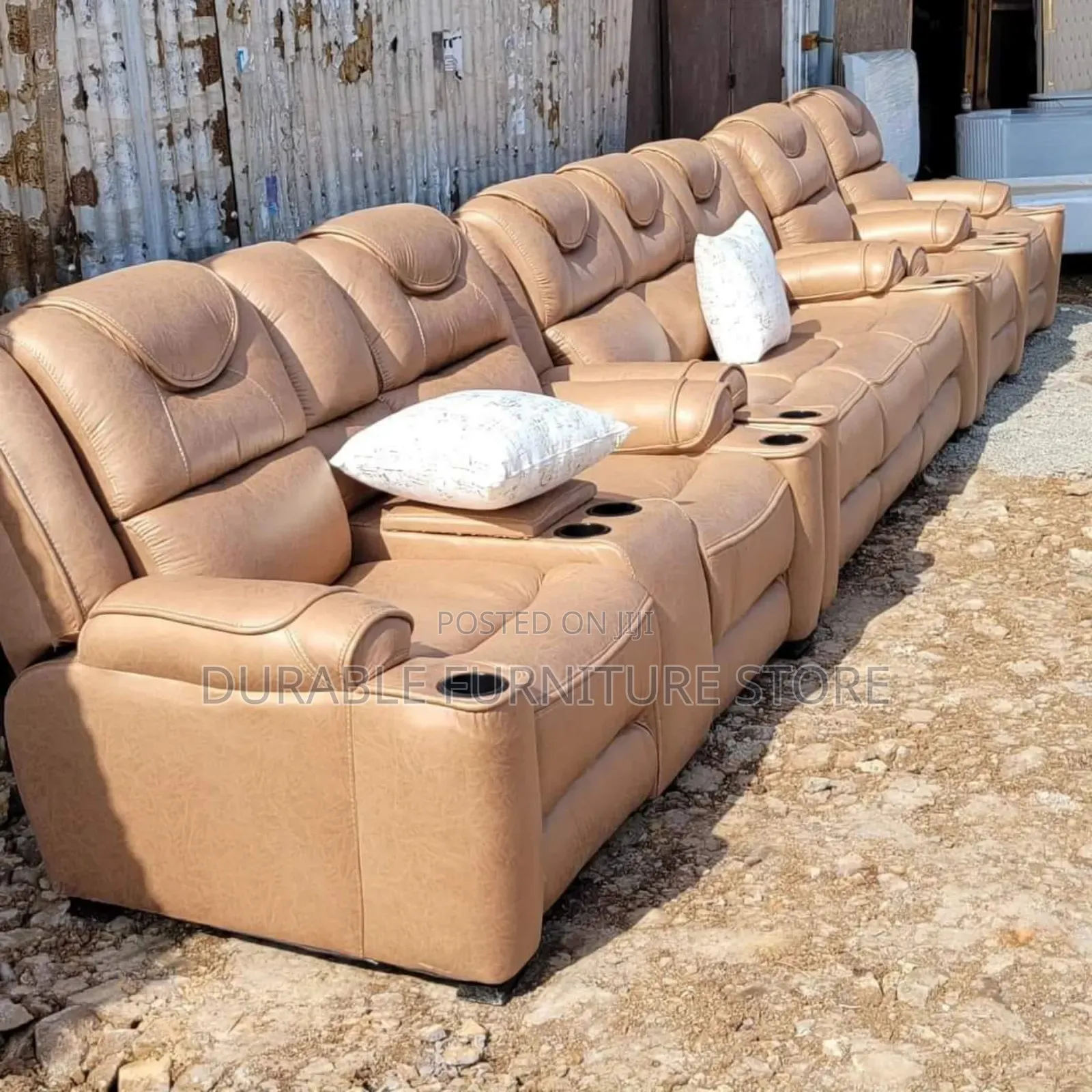 7 Seater Semi Recliner Leather