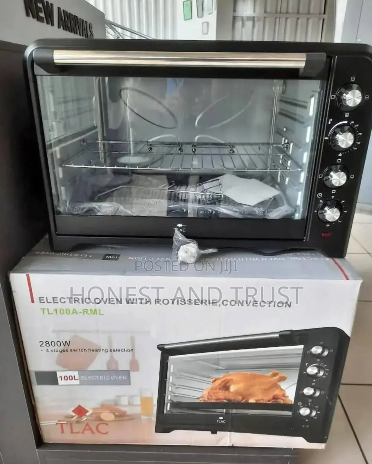 Tlac Electric Oven 100ltr With Timer 4 Heating With Fan
