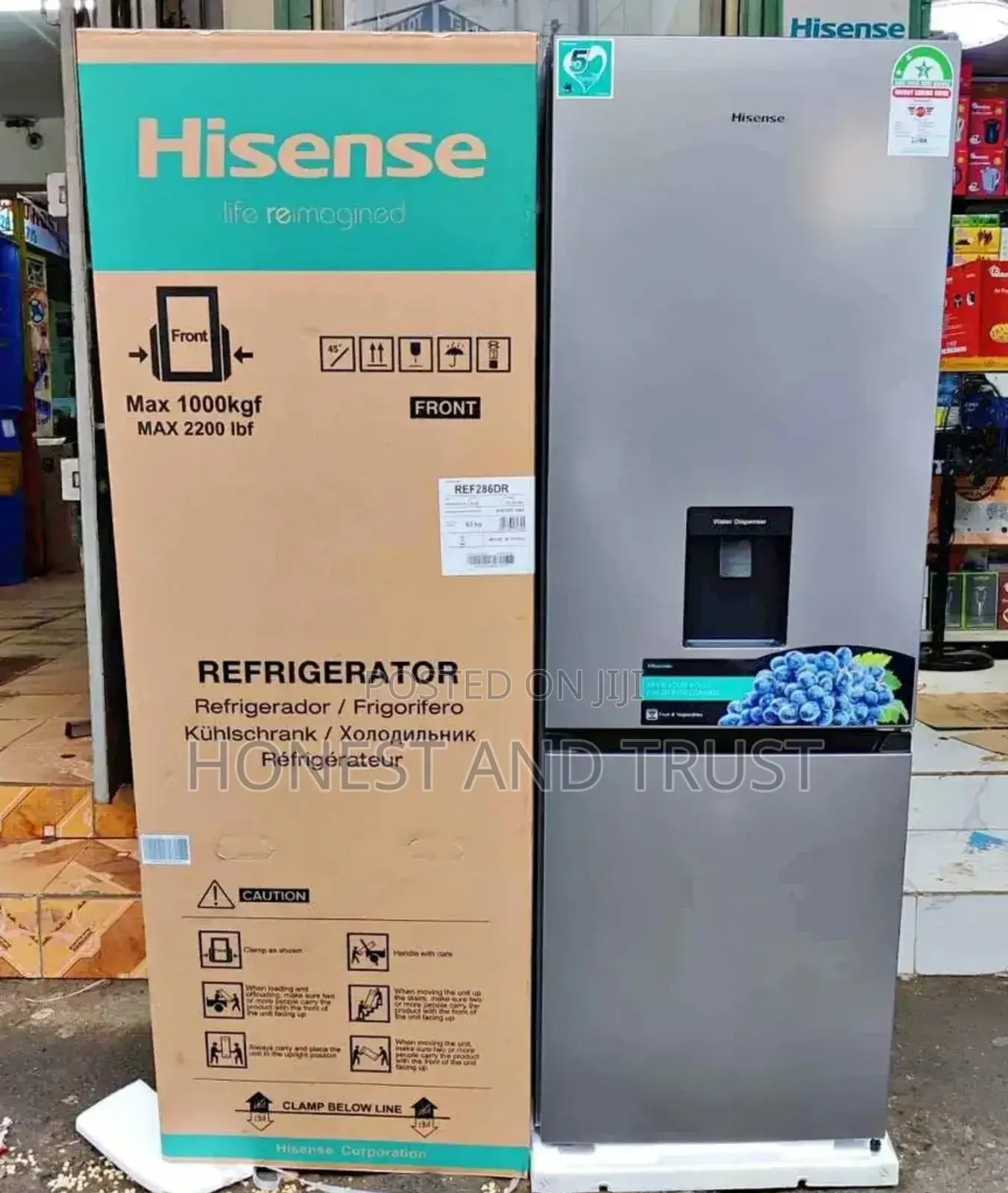 Hisense Double Door Fridge With Dispenser 292L No Frost