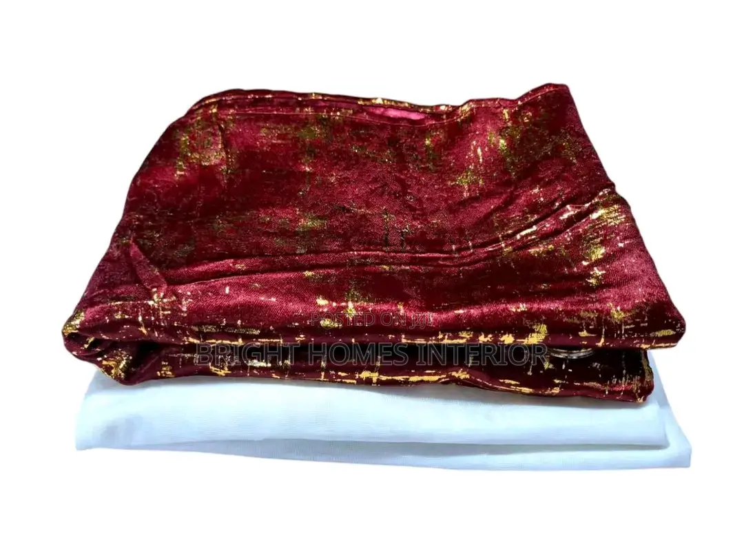 Maroon Themed Curtains Velvet