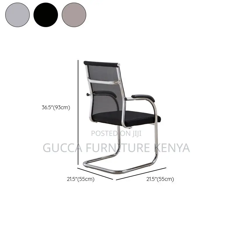 Office Chairs: Waiting Textile Guest Chair With Armrest