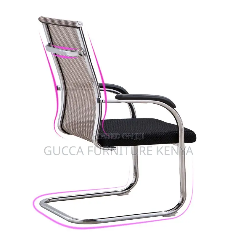 Office Chairs: Waiting Textile Guest Chair With Armrest