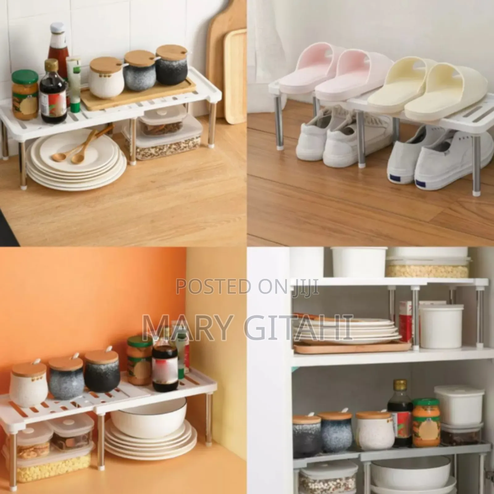 *Stainless Steel Storage Shelf Shoe Rack Cabinet **