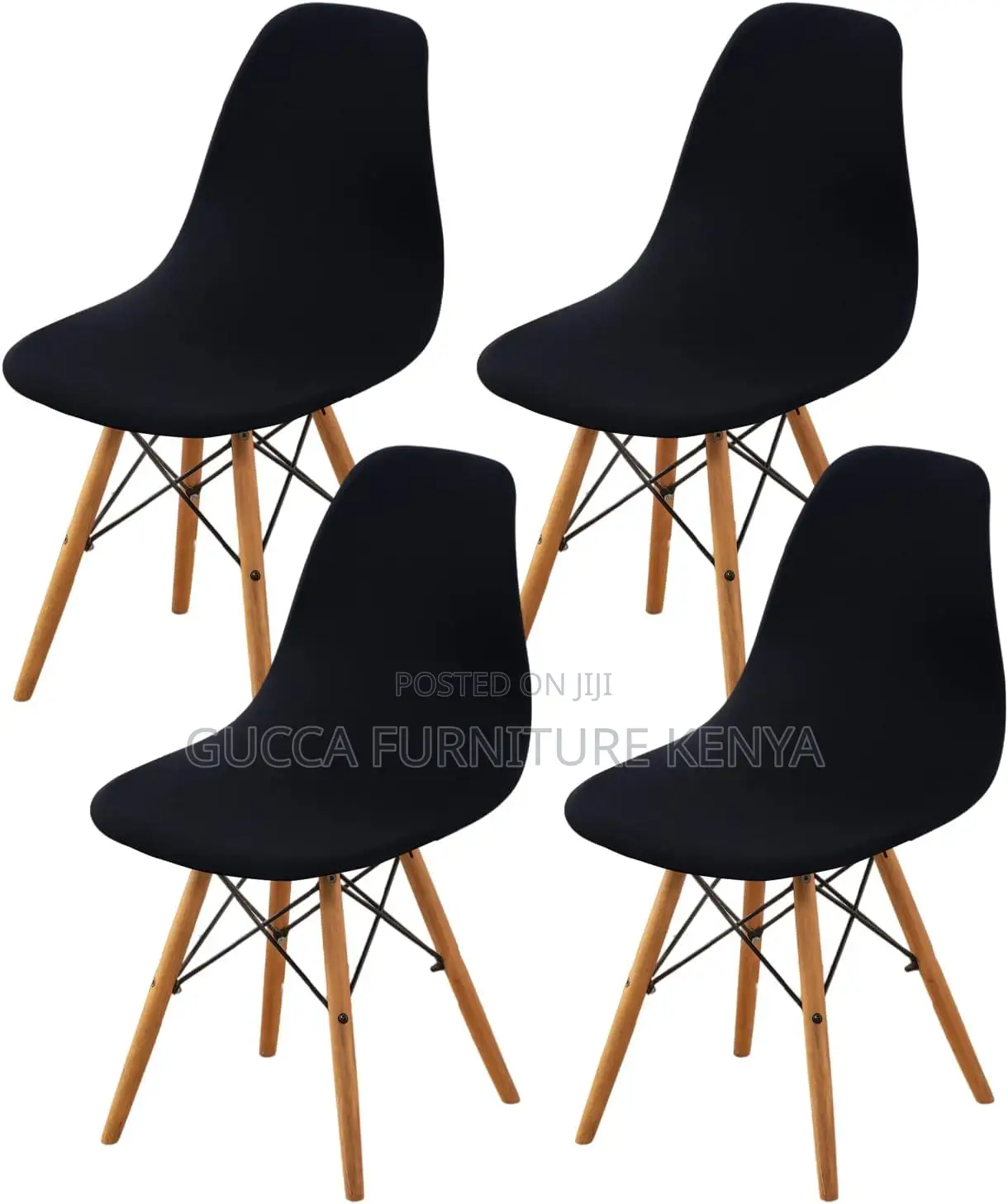 Home Chairs: Black Eames Plastic Home Modern Dining Chair